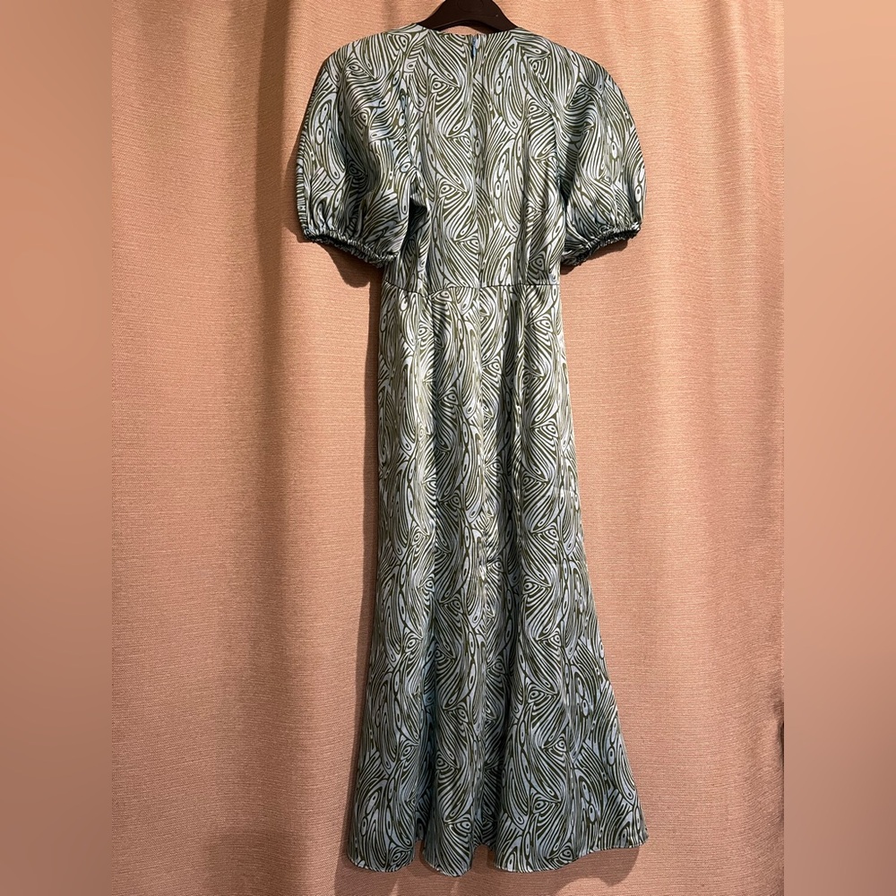 cinq a sept Green Swirl Midi Dress - Picture 4 of 16